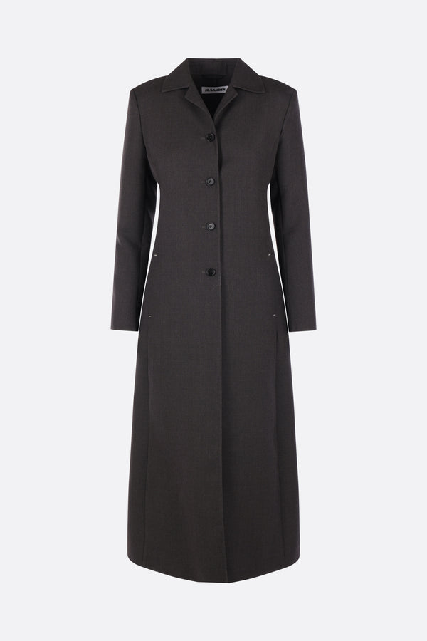 single-breasted coat in twill