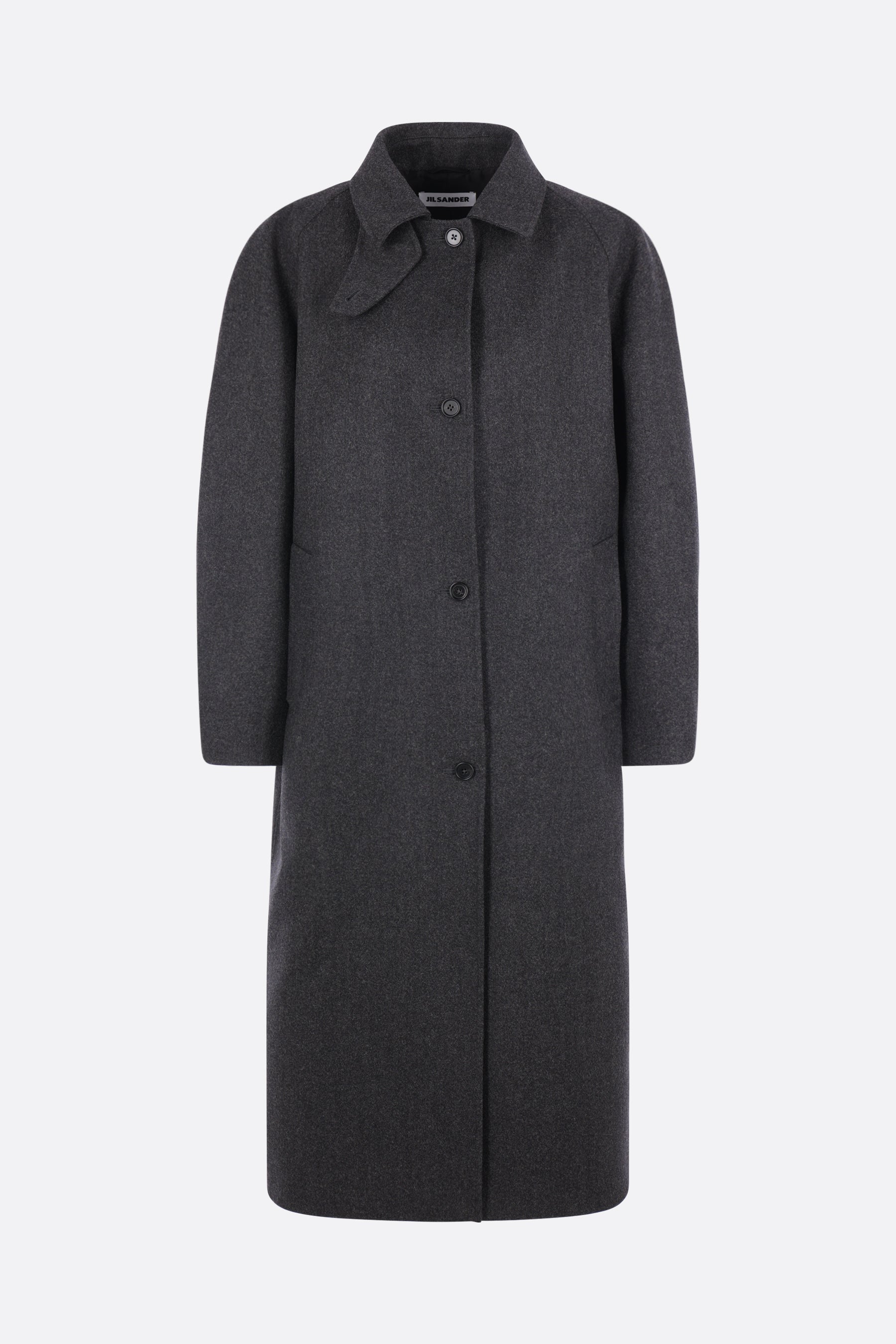 single-breasted coat in wool