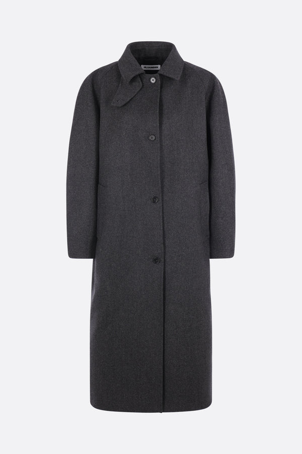 single-breasted coat in wool