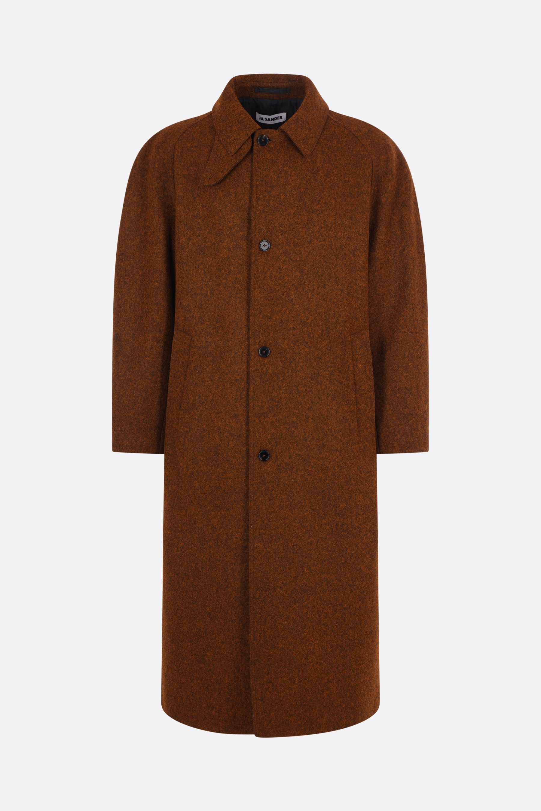 single-breasted coat in wool