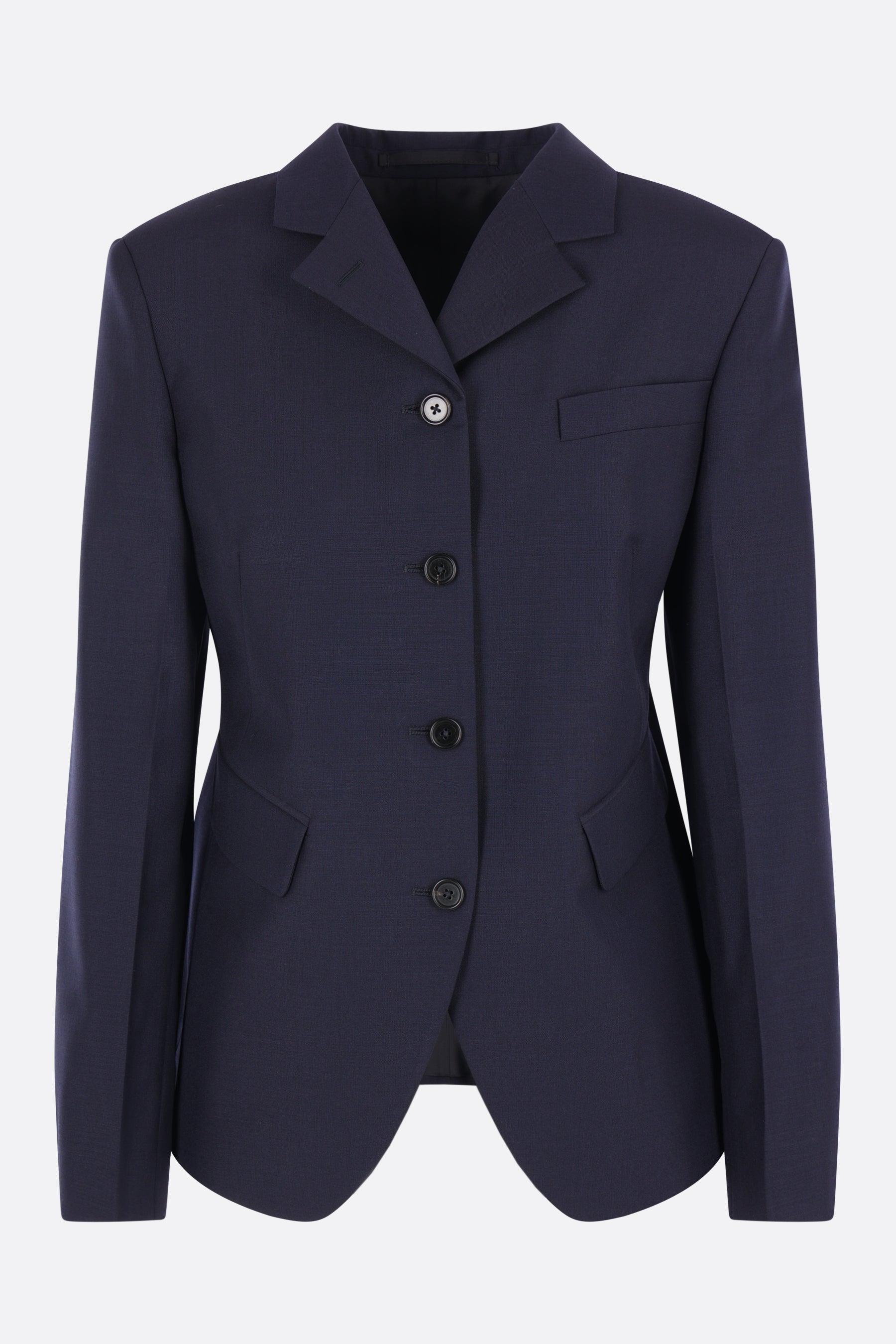 single-breasted jacket in mohair wool
