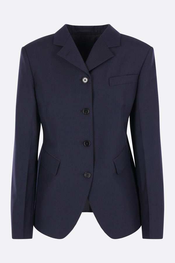 single-breasted jacket in mohair wool