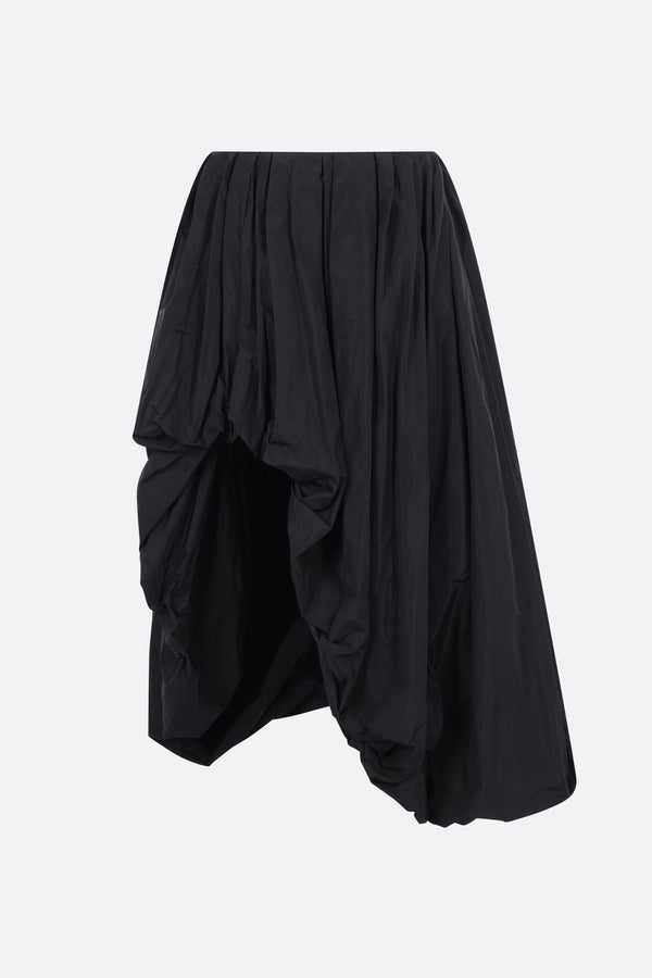 asymmetric skirt in technical taffetà