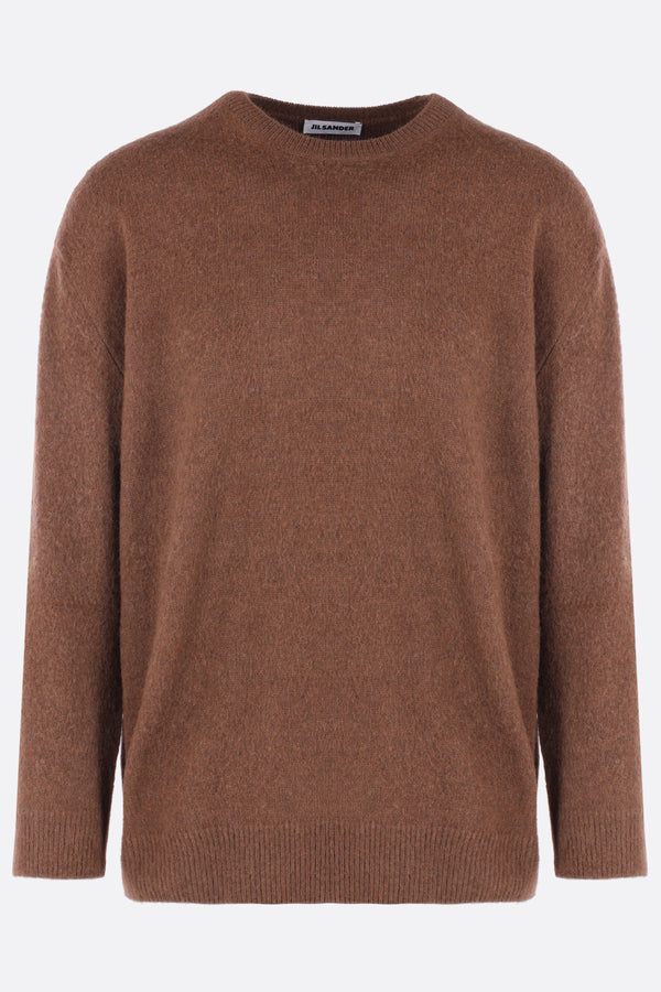 oversized sweater in wool and silk blend