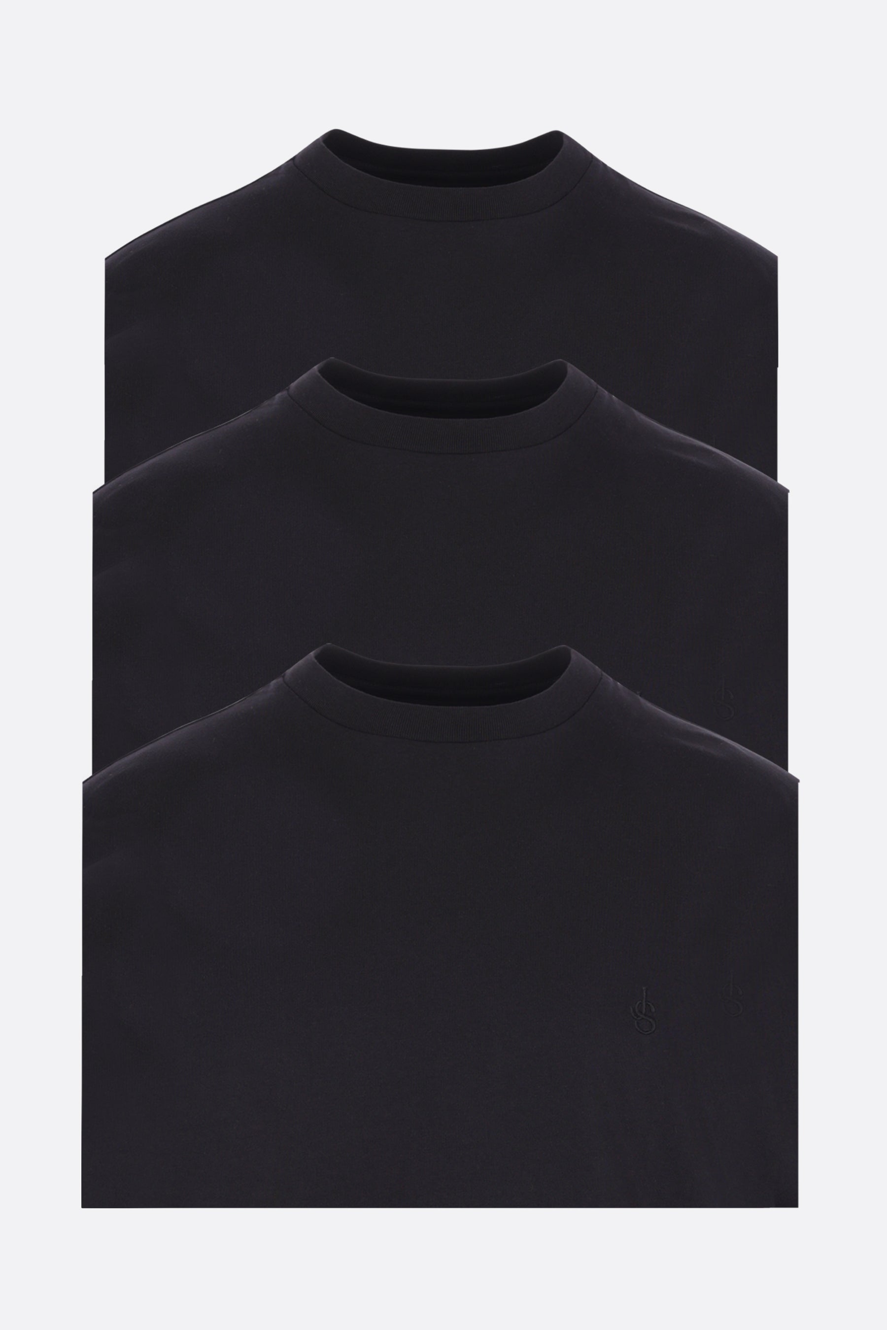 3 t-shirts pack in cotton with logo embroidery