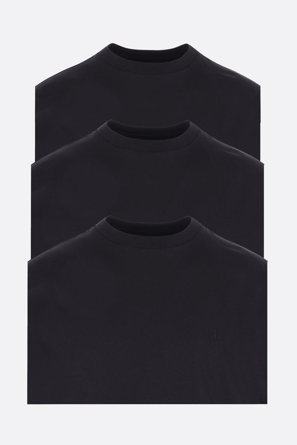 3 t-shirts pack in cotton with logo embroidery