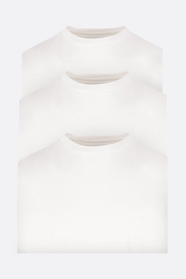 3 t-shirts pack in cotton with logo embroidery
