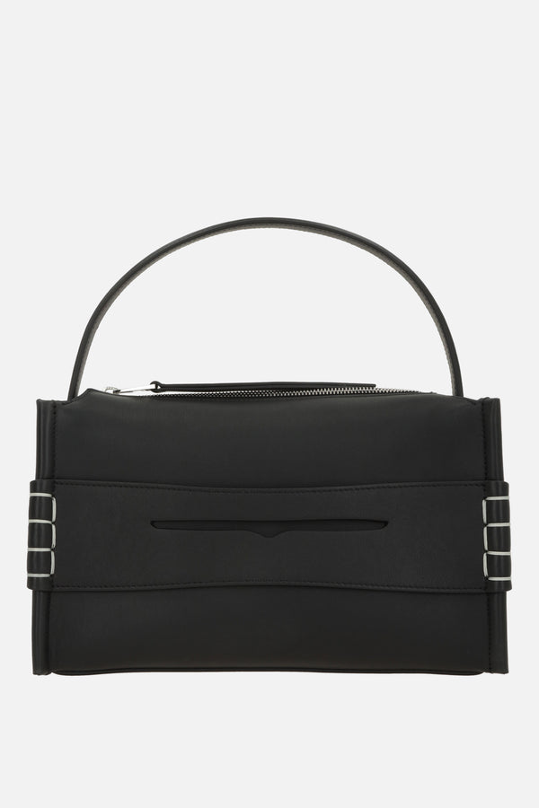 Loafer handbag in smooth leather