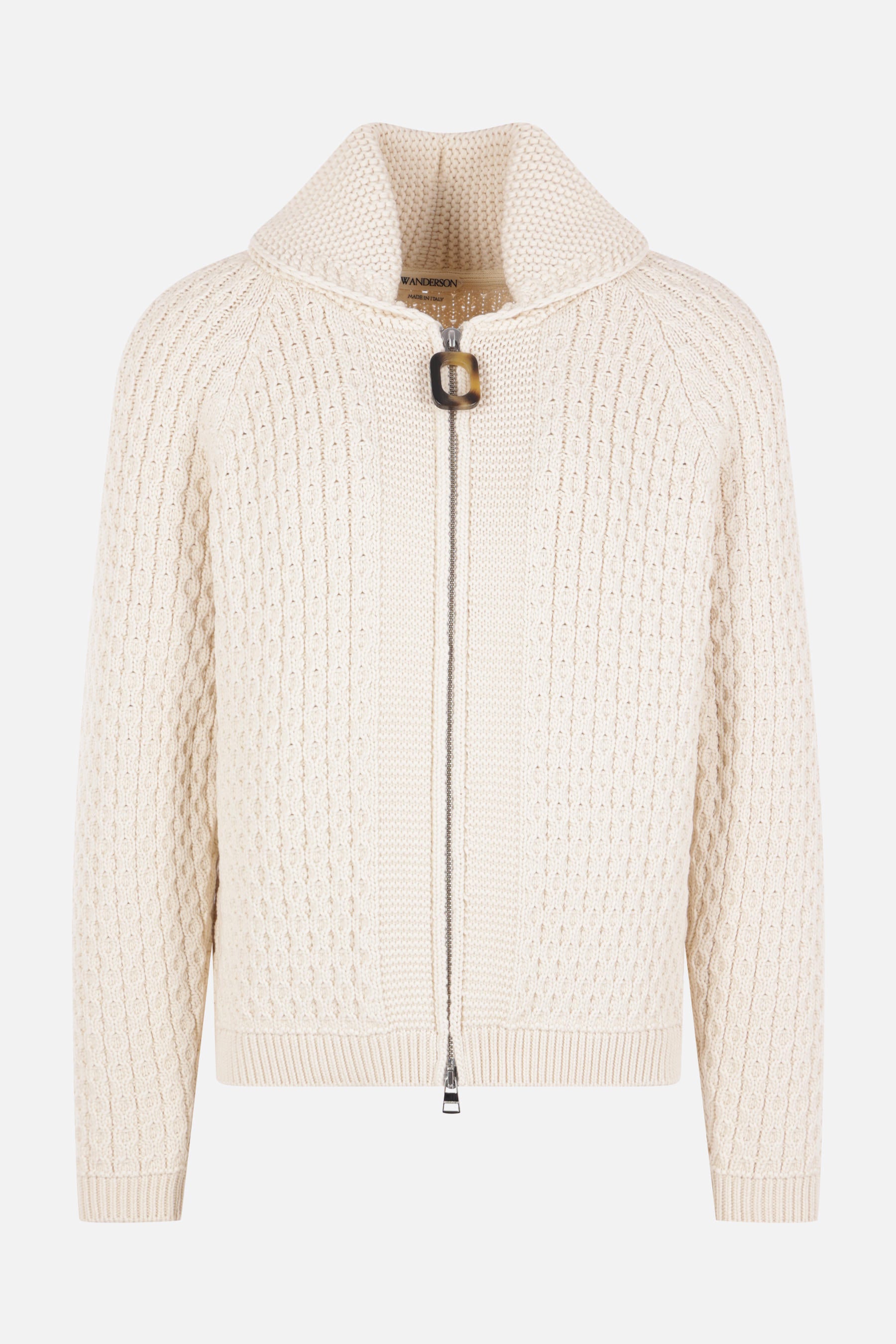 full-zip cardigan in cable knit