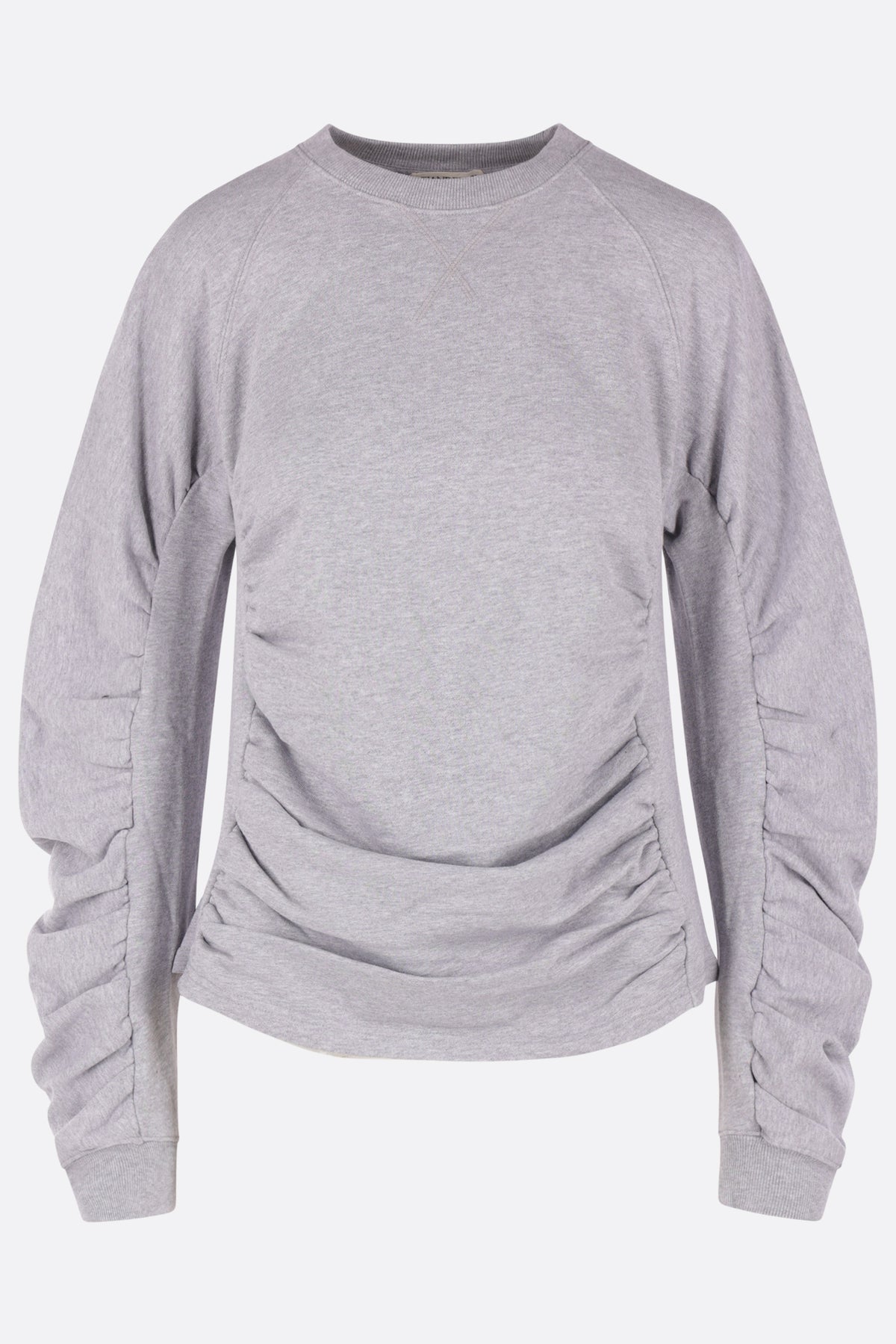 ruched sleeve sweatshirt in jersey