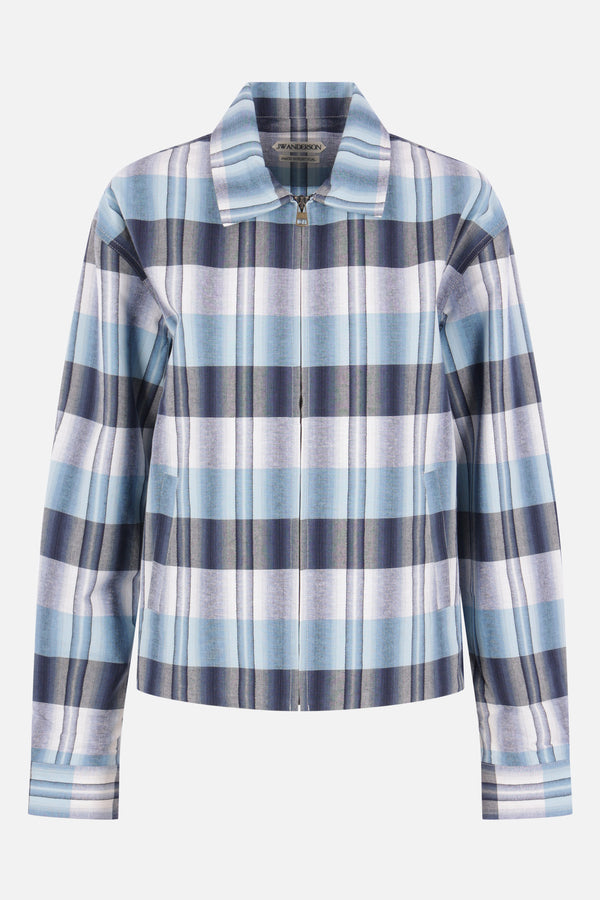 giubbotto full-zip in cotone check