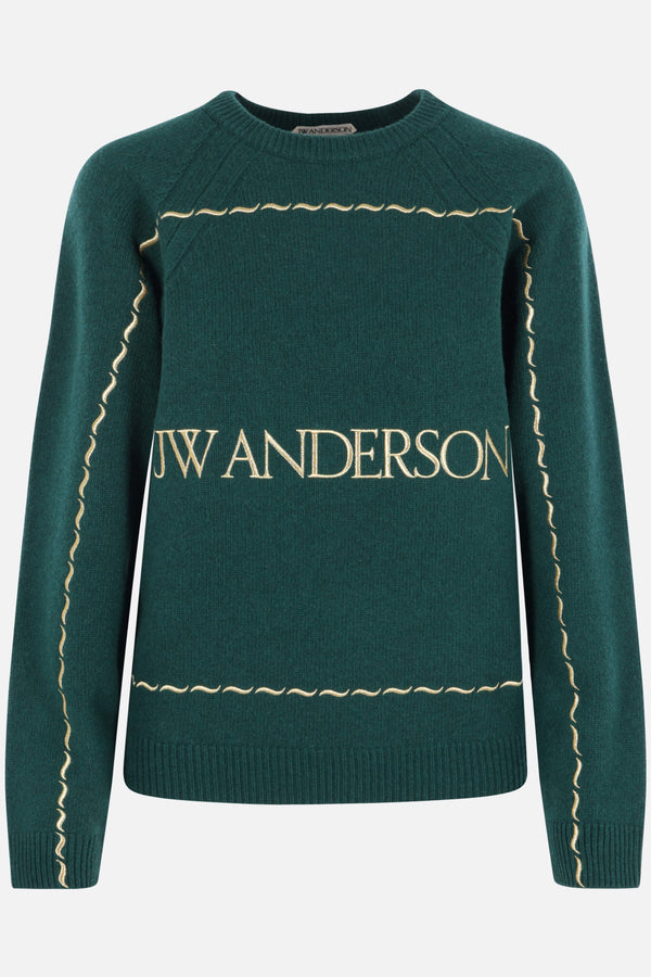 Logo sweater in wool