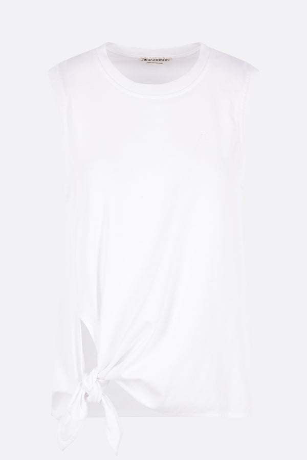 jersey tank top with knot hem