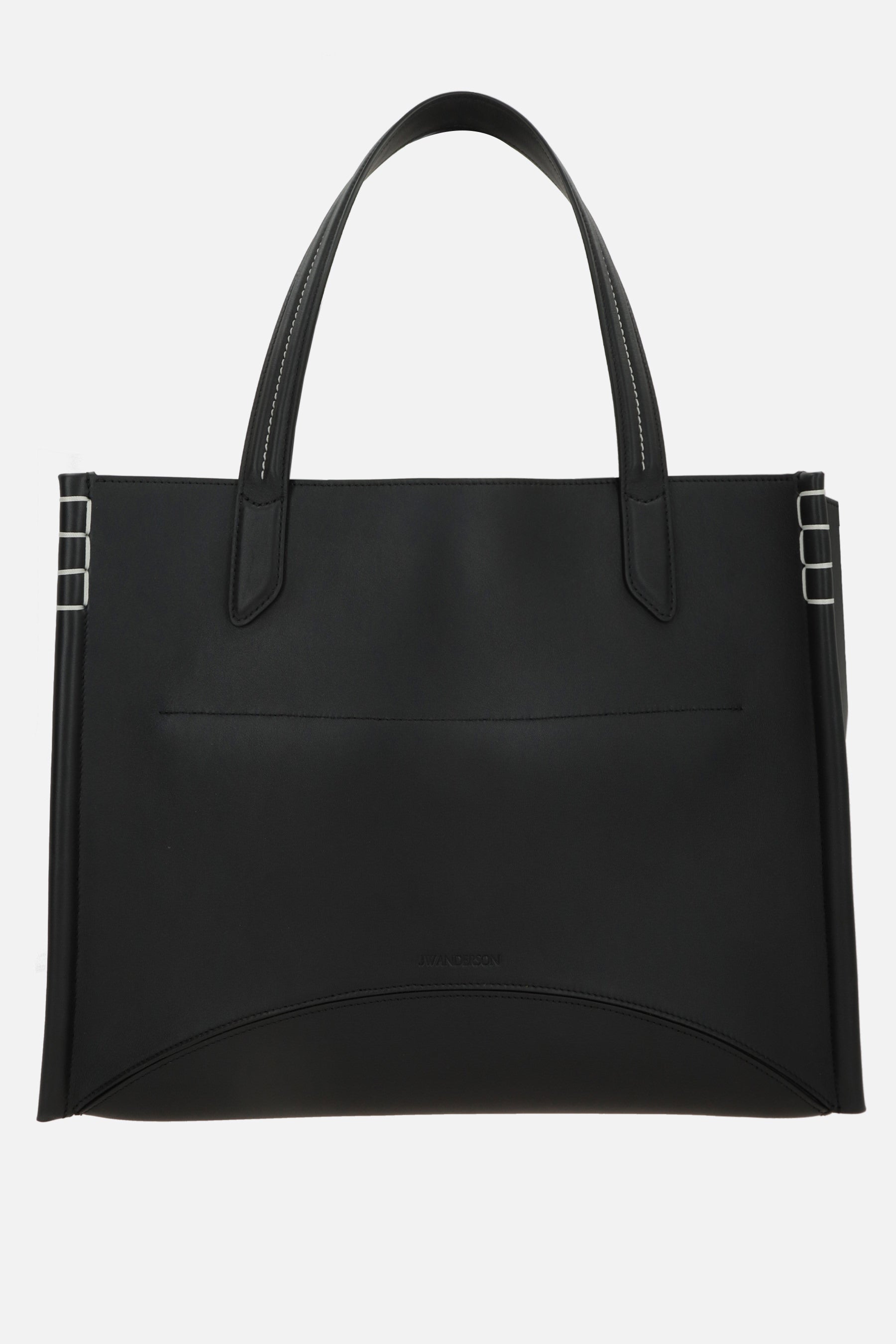 Loafer tote bag in smooth leather