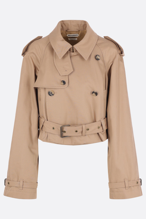 trench cropped in gabardine