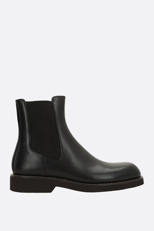 stivaletto chelsea in pelle liscia