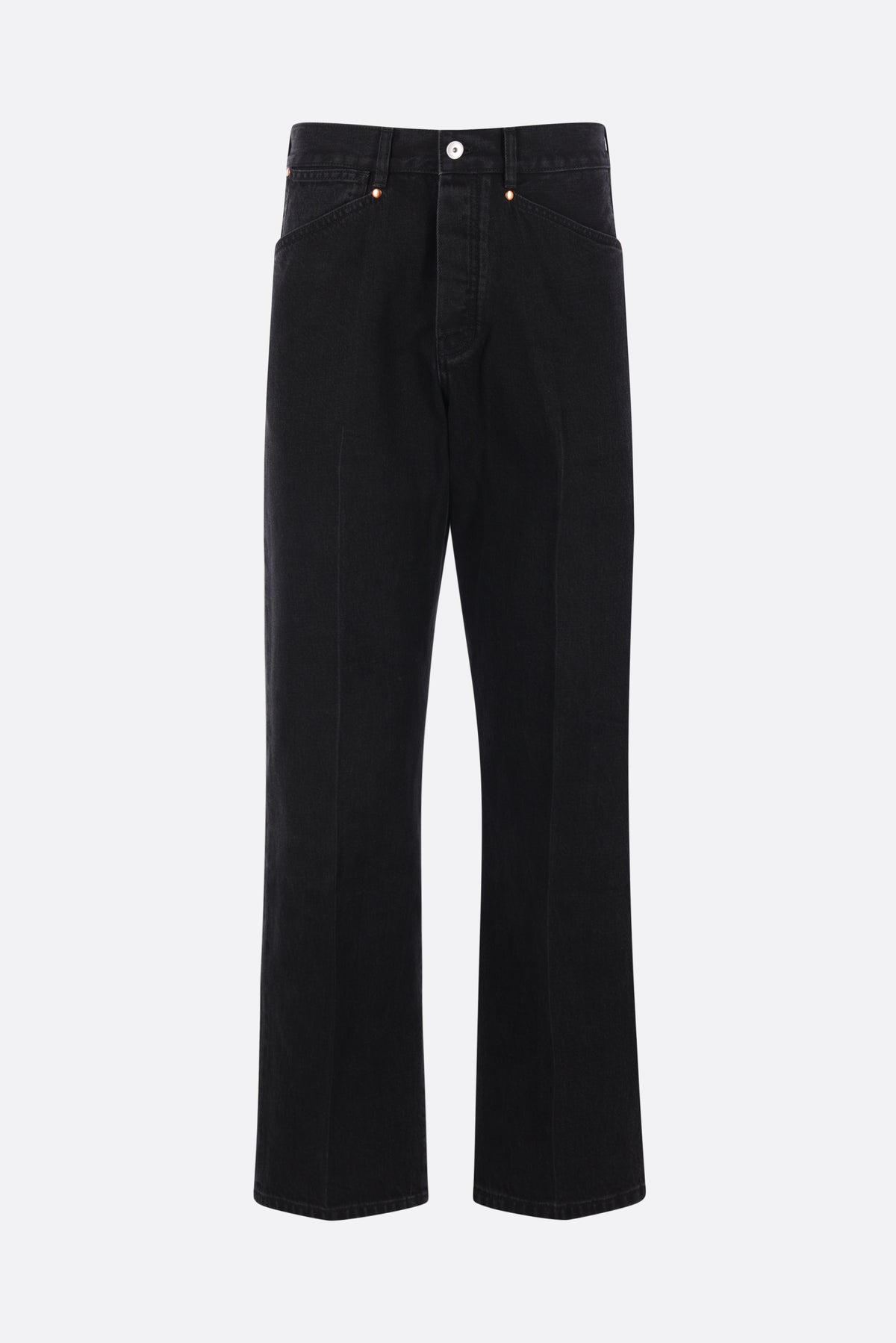 straight-leg jeans in denim