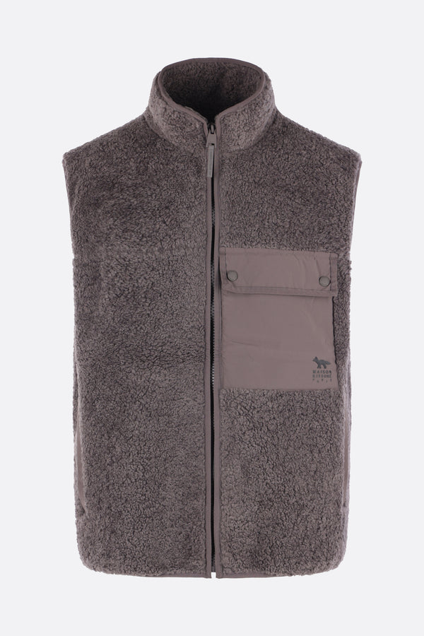 gilet full-zip in pile