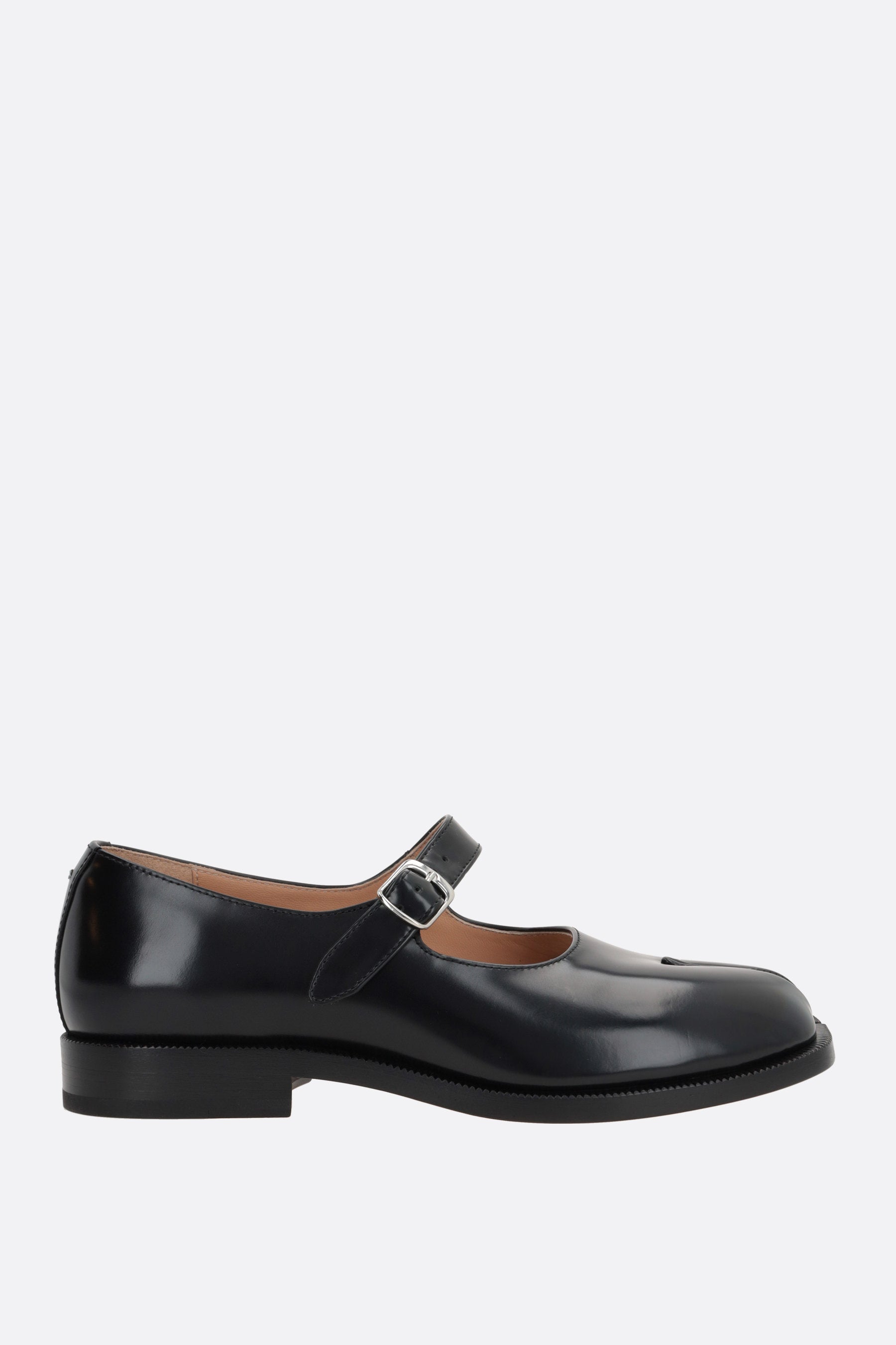 Tabi mary-jane ballerinas in brushed leather