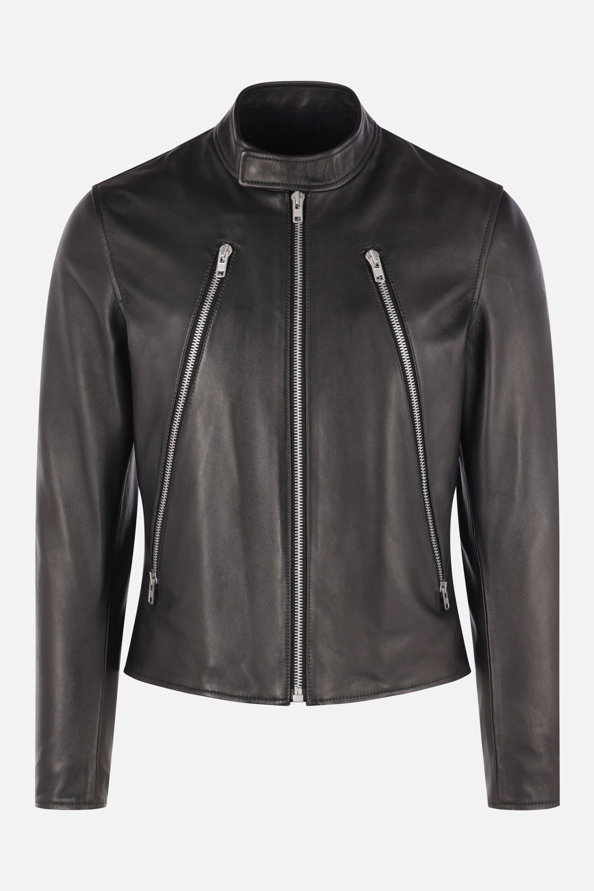 giubbotto full-zip in pelle