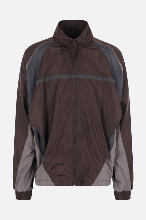 track jacket in nylon and mesh