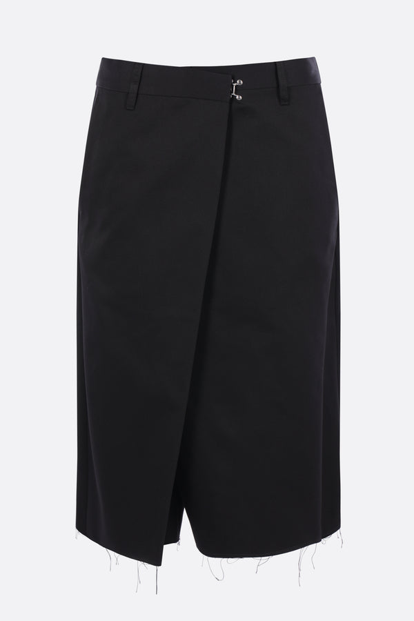 wrapped shorts in gabardine