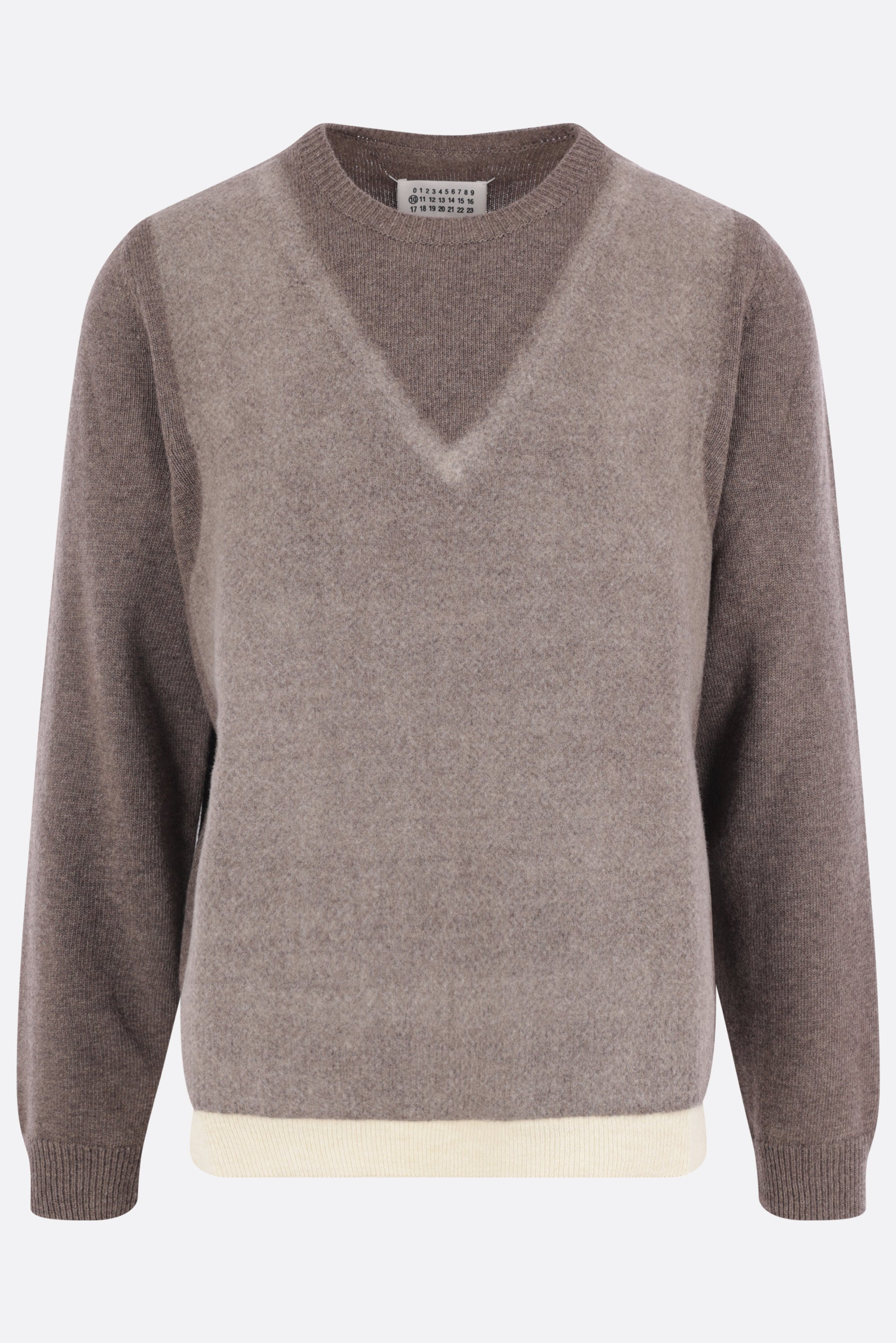 wool sweater with trompe-l'œil detail