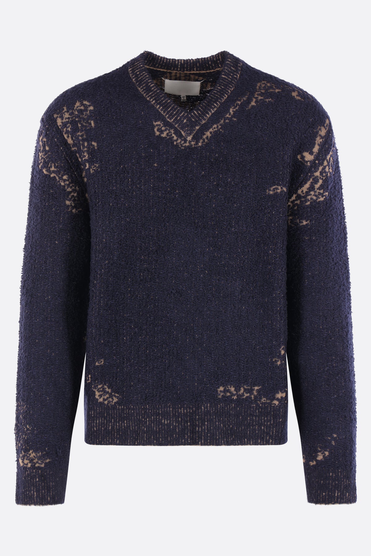 Acid sweater in cotton and wool blend