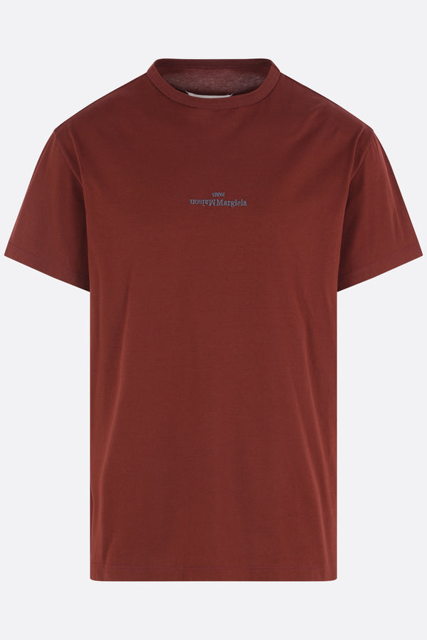 cotton t-shirt with logo embroidery