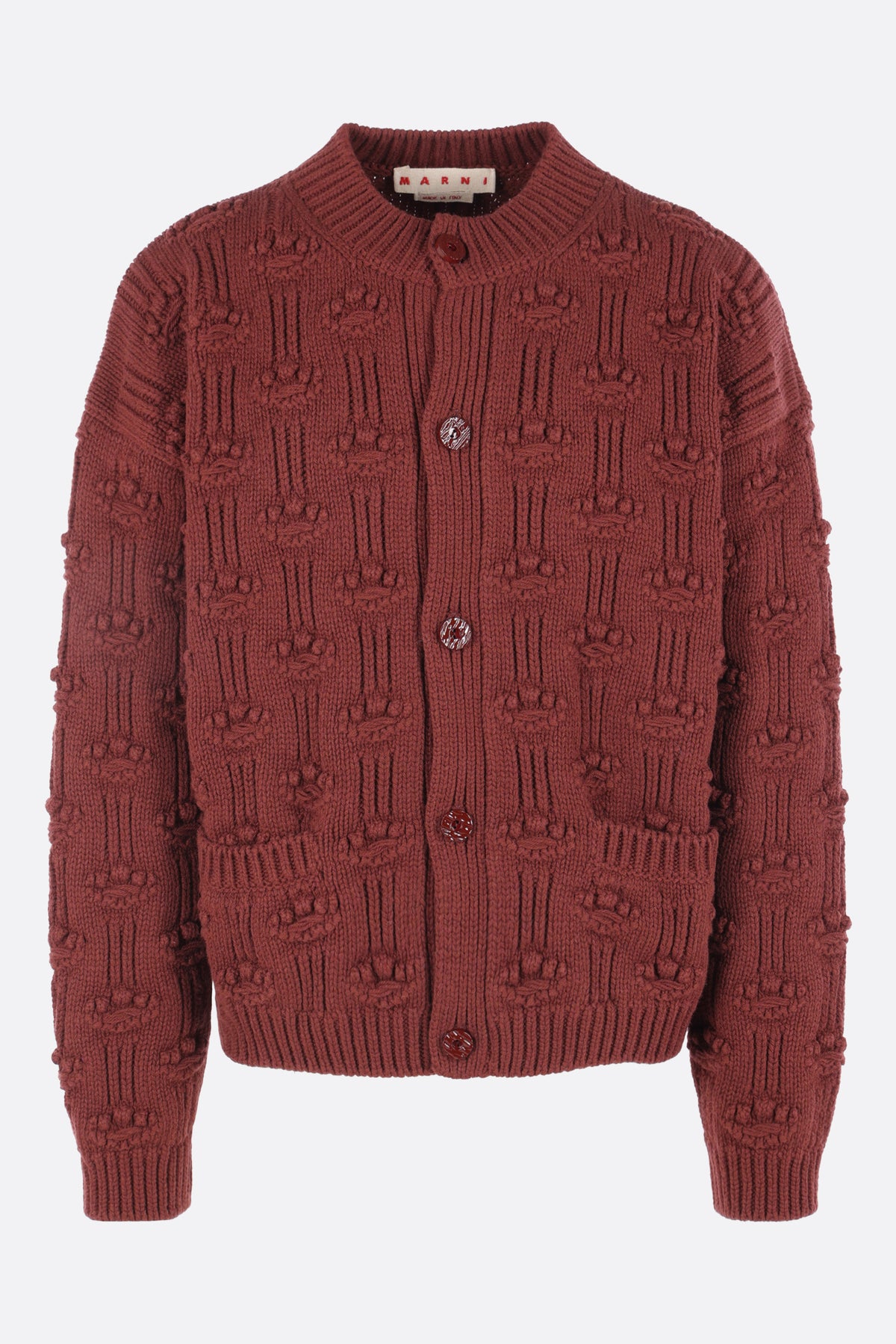 fisherman cardigan in wool and cashmere