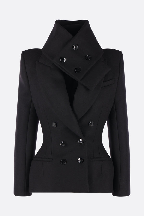 Brigitte double-breasted blazer in wool blend