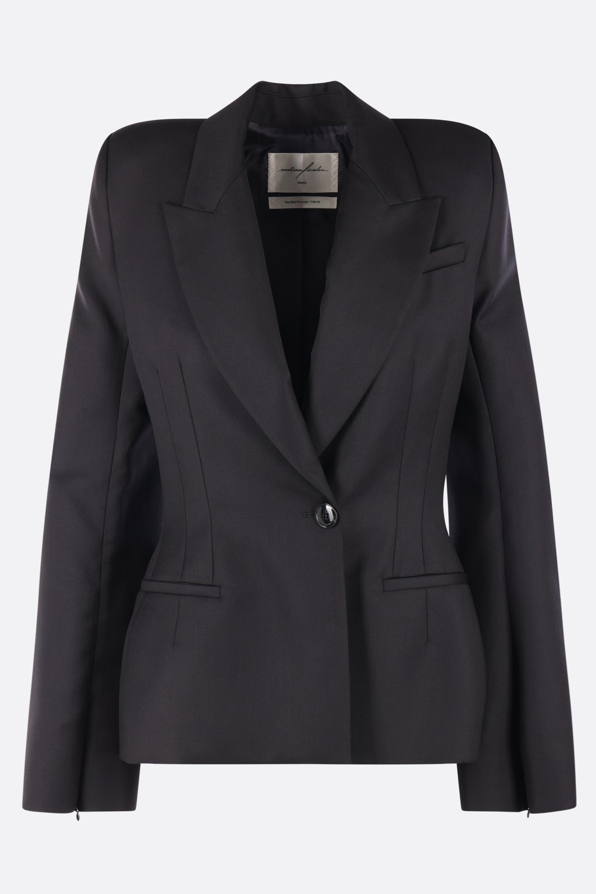 single-breasted blazer in wool