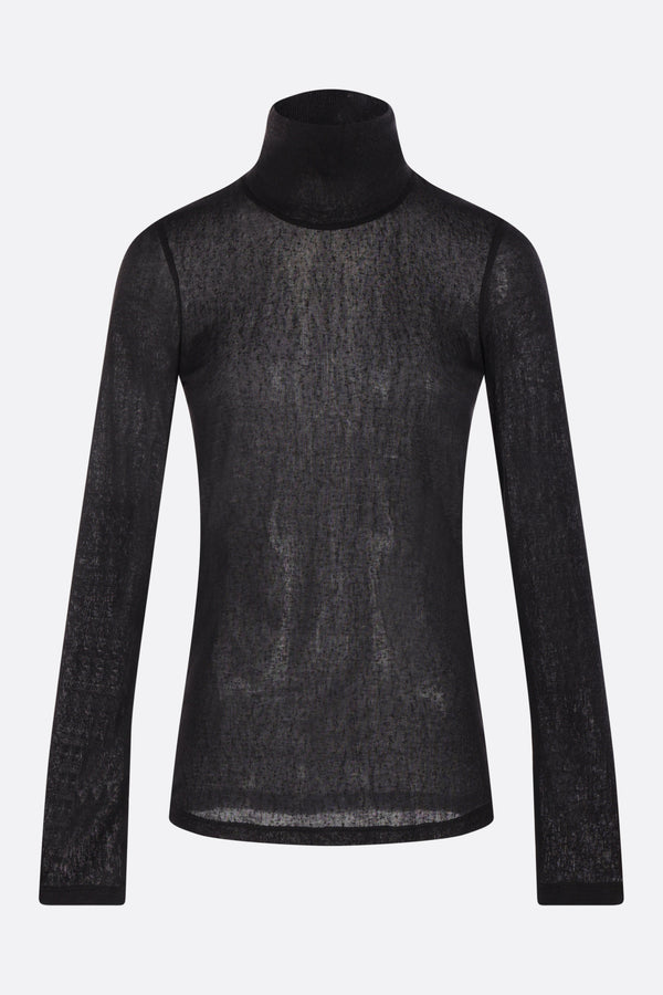 rib jersey turtleneck