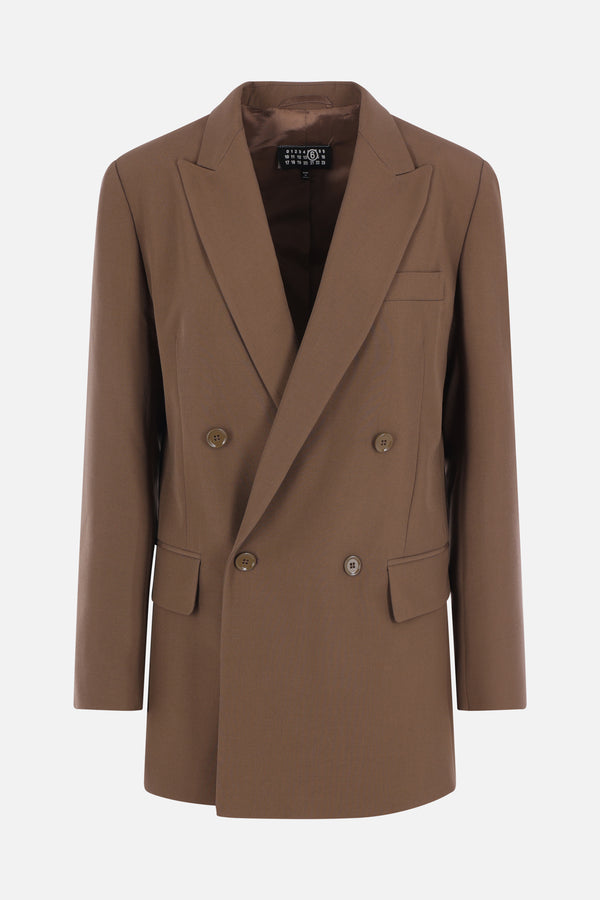 double-breasted jacket in wool blend