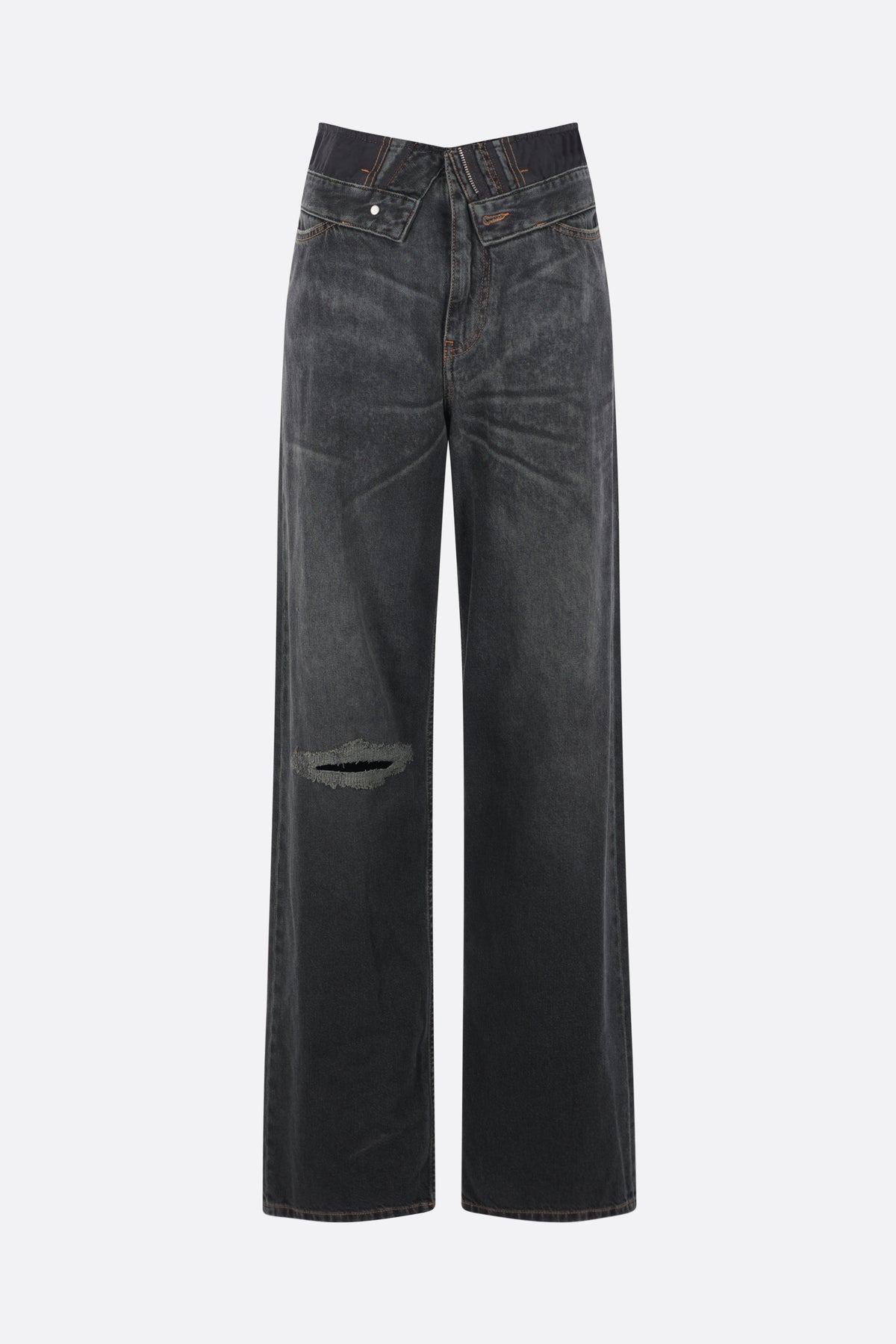 wide-leg jeans in denim