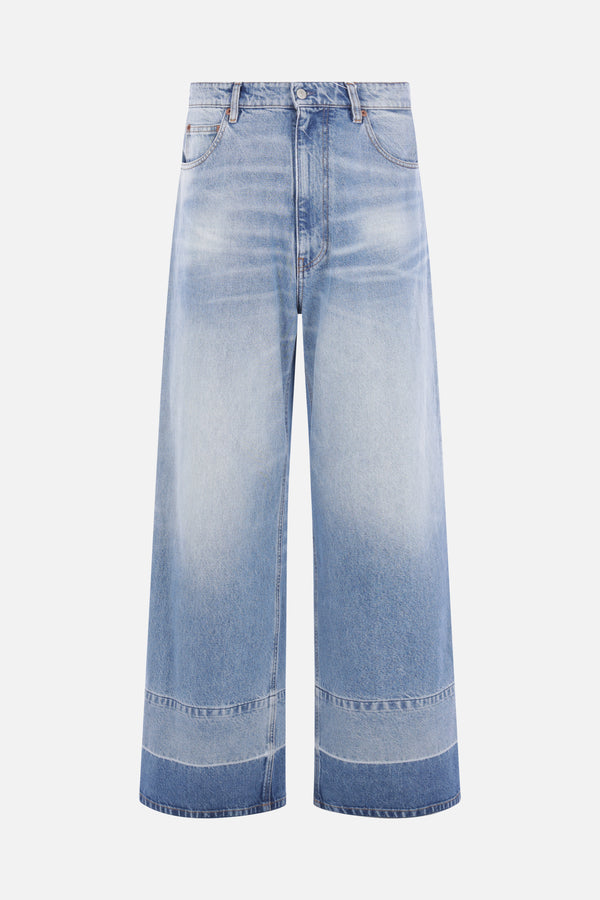 wide-leg jeans in denim