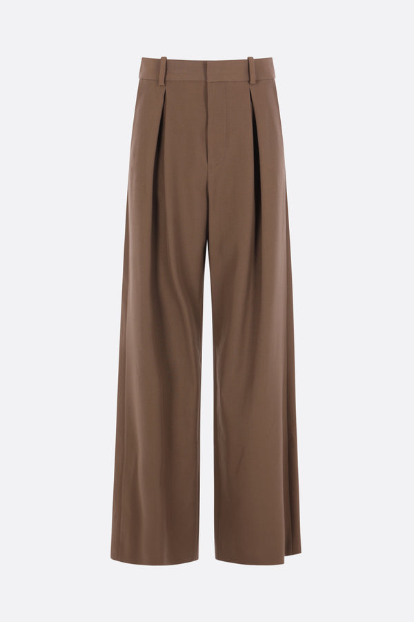 pantalone in misto lana con pinces