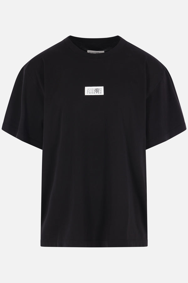 t-shirt in cotone patch logo numerico