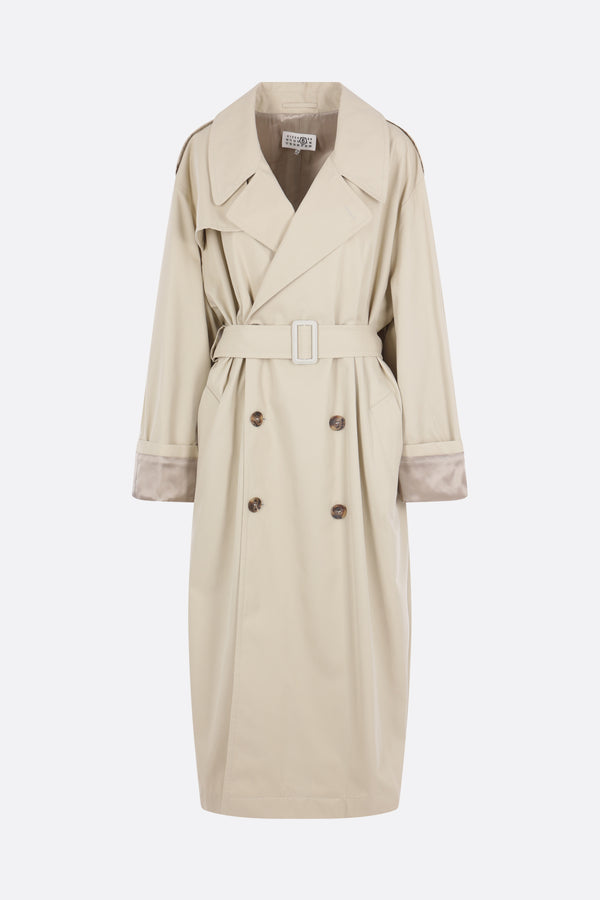 trench doppiopetto in twill