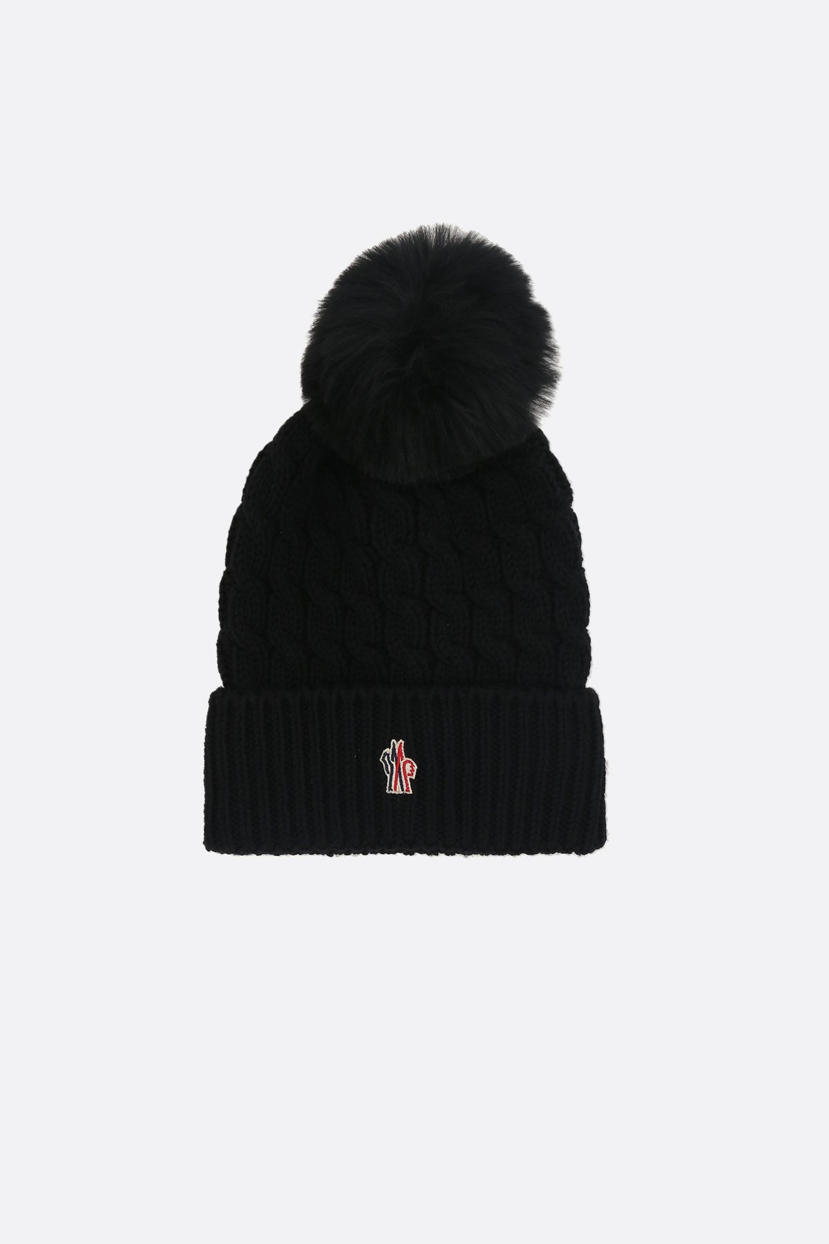 wool beanie with pom-pom