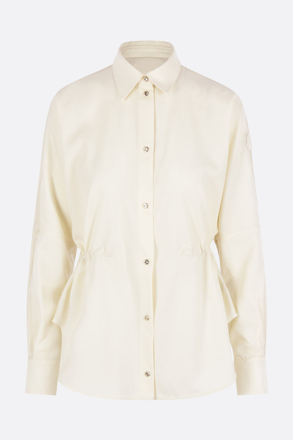 drawstring shirt in wool and nylon
