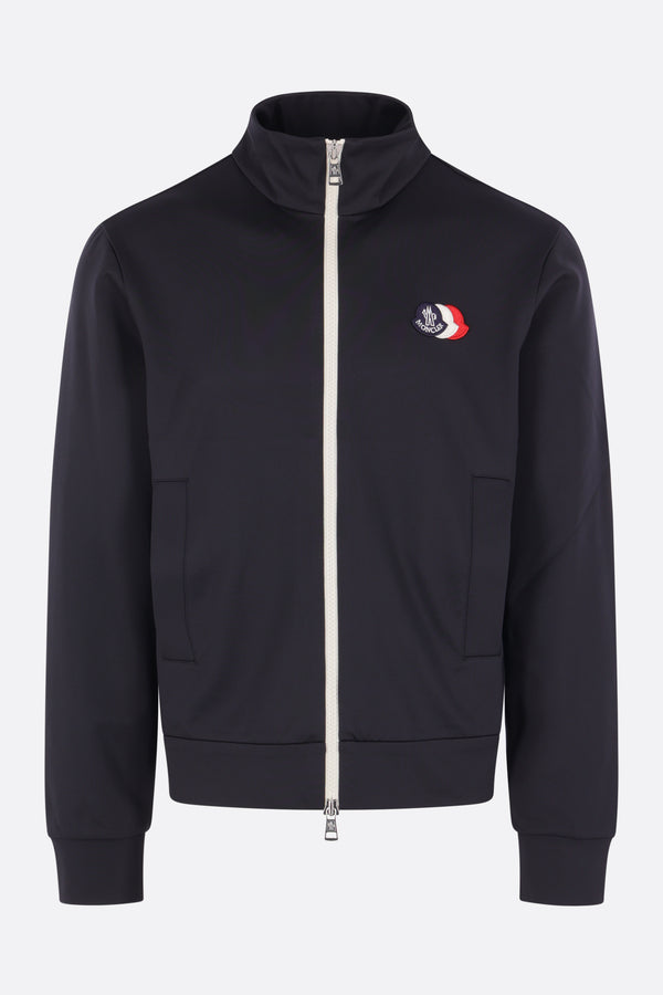 full-zip sweatshirt in technical jersey