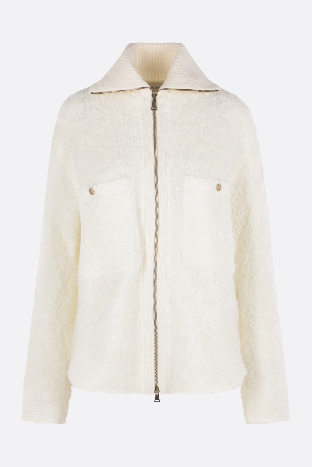 giacca-camicia full-zip in tweed