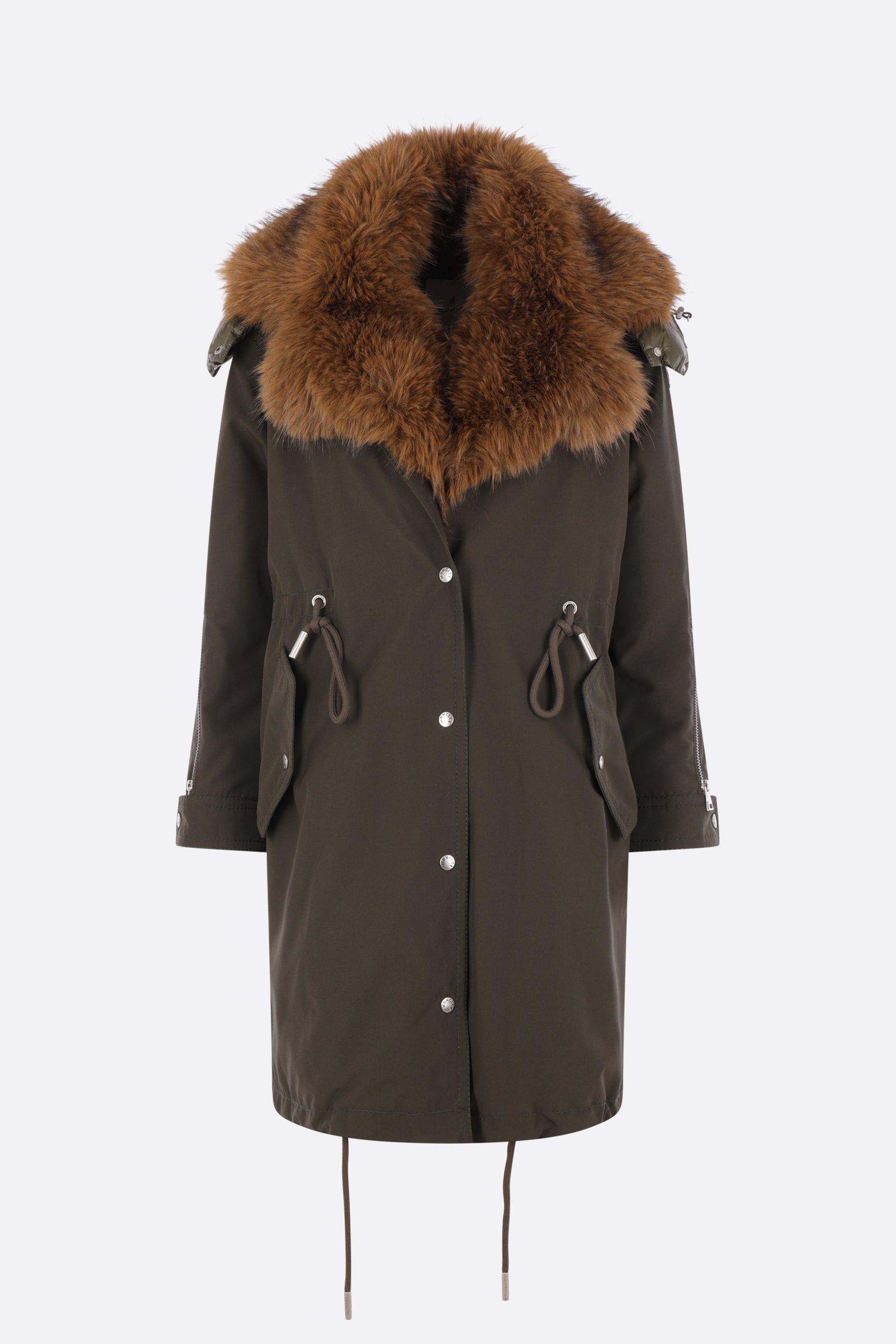 Halicte down-filled parka in technical cotton