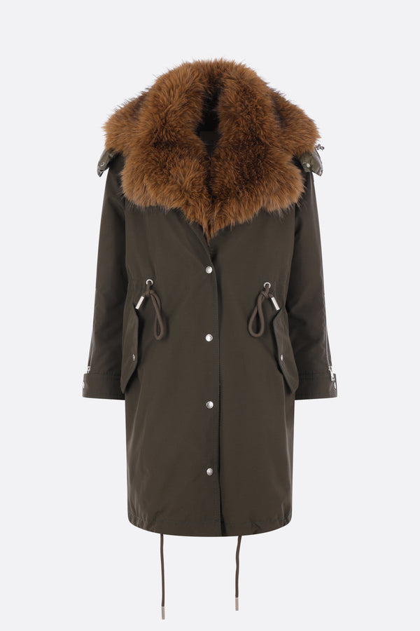 Halicte down-filled parka in technical cotton