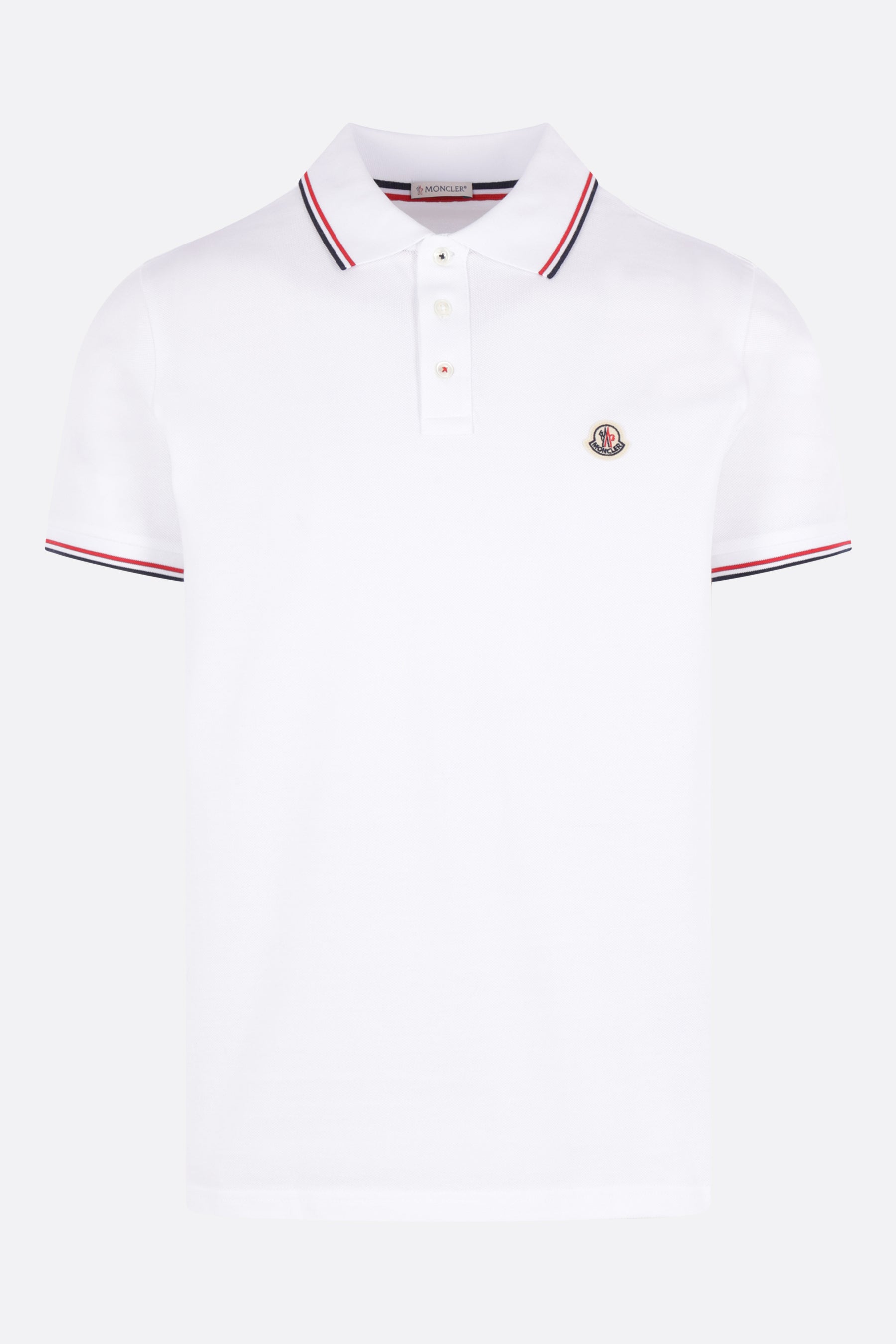 piquet polo shirt with logo patch
