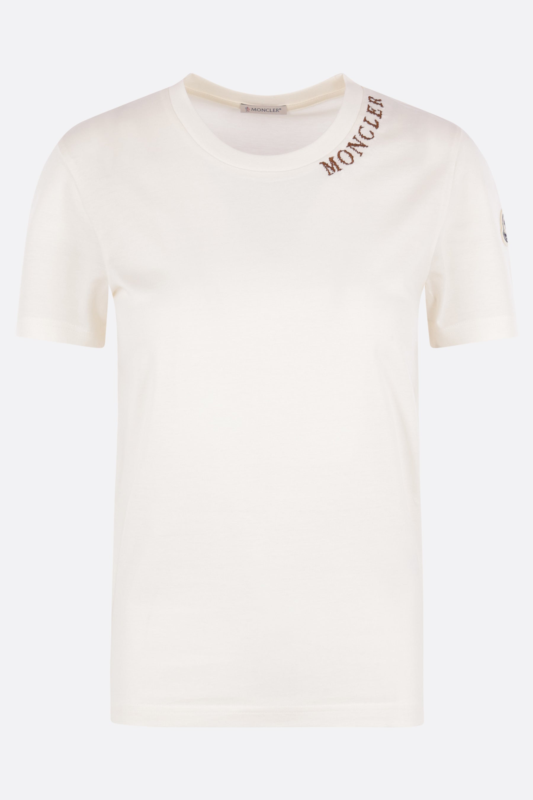 t-shirt in cotone ricamo logo