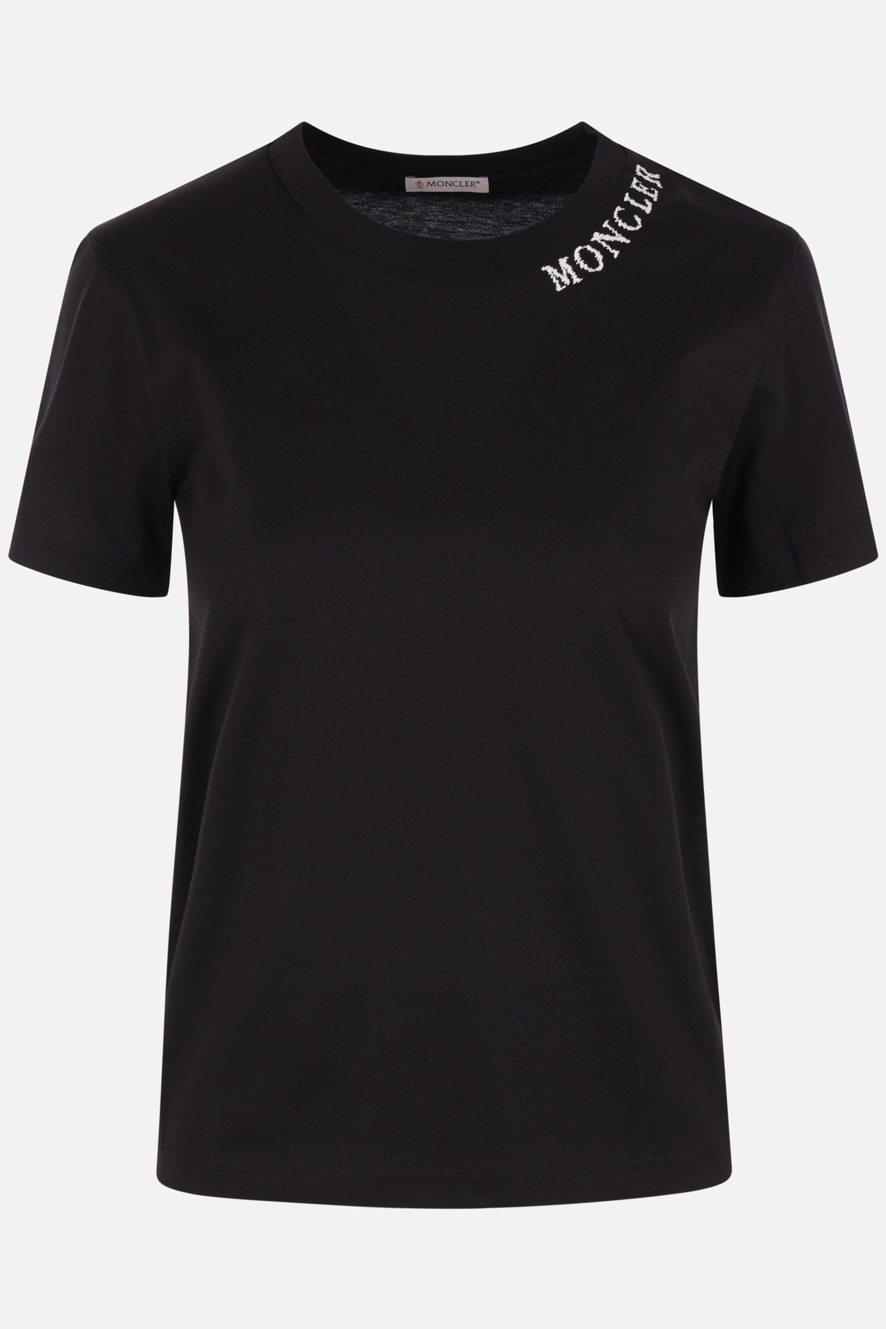 t-shirt in cotone ricamo logo