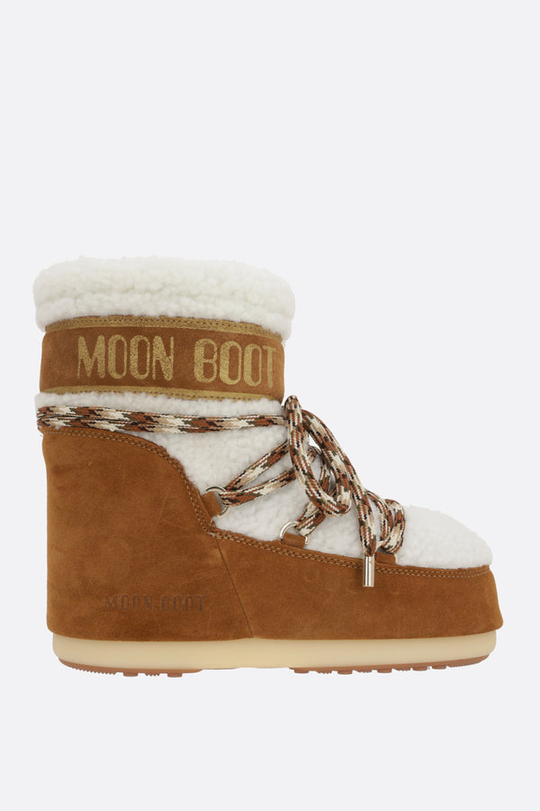stivaletto da neve MB Icon Low in suede e shearling