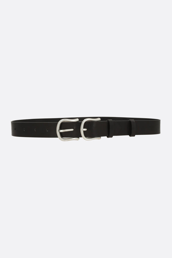 Fionn belt in smooth leather